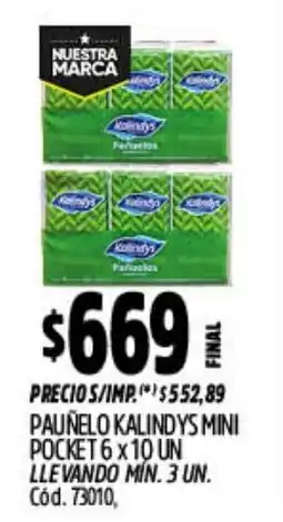 Supermercados Yaguar Kalindys pañuelo mini oferta