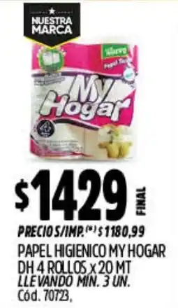 Supermercados Yaguar My hogar papel higienico oferta