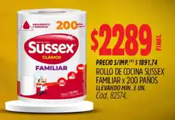 Supermercados Yaguar Sussex rollo de cocina familiar oferta