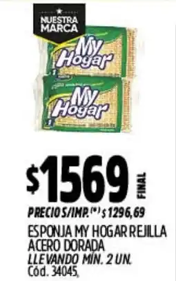 Supermercados Yaguar My hogar esponja oferta