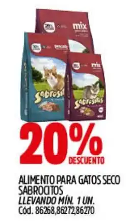 Supermercados Yaguar Sabrositos alimento para gatos seco oferta