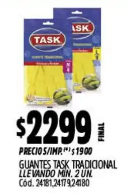Supermercados Yaguar Task guantes tradicional oferta