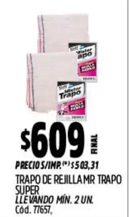 Supermercados Yaguar Mister Trape trapo de rejilla mr trapo super oferta