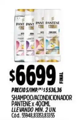 Supermercados Yaguar Pantene shampoo/condicionador oferta