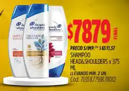 Supermercados Yaguar Head&shoulders shampoo oferta