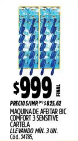 Supermercados Yaguar Bic maquina de afeitar comfort 3 sensitive oferta