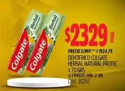 Supermercados Yaguar Colgate dentífrico colgate herbal natural protec oferta