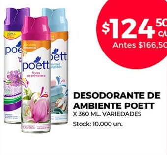 Supermercados Tadicor Desodorante De Ambiente Poett x 360 ml variedades oferta