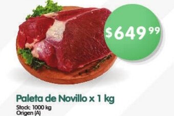 Supermercados Buenos Días Paleta de Novillo x 1 kg oferta