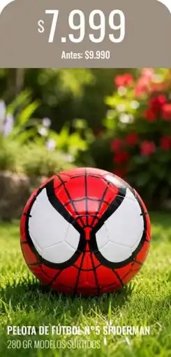 Super MAMI Spiderman pelota de fútbol n°5 oferta