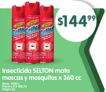 Supermercados Buenos Días Insecticida Selton Mata Moscas y Mosquitos x 360 cc oferta
