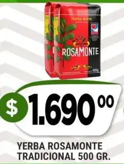 Supermercados Mayor Rosamonte yerba tradicional oferta