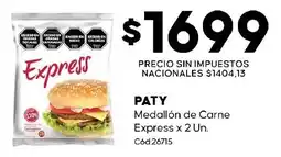 Diarco Paty medallón de carne express oferta