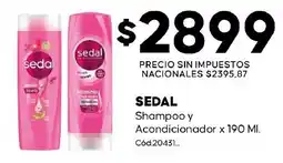 Diarco Sedal shampoo y acondicionador oferta