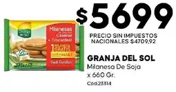 Diarco Granja del sol milanesa de soja oferta
