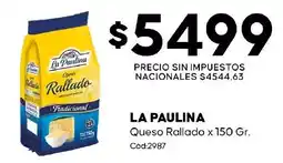 Diarco La paulina queso rallado oferta