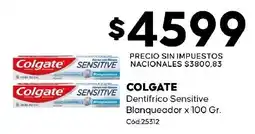 Diarco Colgate dentífrico sensitive blanqueador oferta
