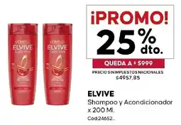 Diarco Elvive shampoo y acondicionador oferta