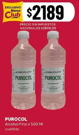 Diarco Purocol alcohol fino oferta