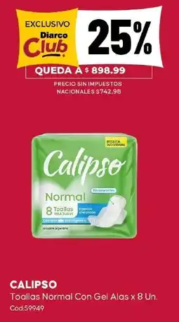 Diarco Calipso toallas normal con gel alas oferta