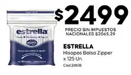 Diarco Estrella hisopos bolsa zipper oferta
