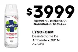 Diarco Lysoform desinfectante de ambiente oferta