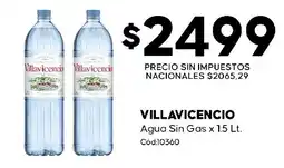 Diarco Villavicencio agua sin gas oferta