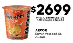 Diarco Arcor ramen vaso oferta