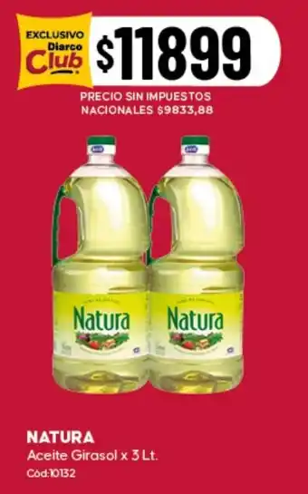Diarco Natura aceite girasol oferta