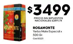 Diarco Rosamonte yerba mate especial oferta