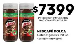 Diarco Nescafe dolca cafe origenes oferta