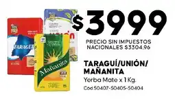 Diarco Taragui/unión/mañanita yerba mate oferta