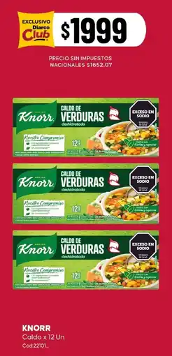 Diarco Knorr caldo de verduras deshidratado oferta