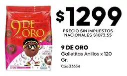 Diarco 9 de oro galletitas anillos oferta