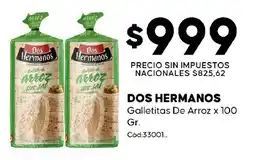Diarco Dos Hermanos galletitas de arroz oferta