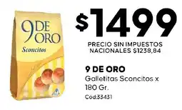 Diarco 9 de oro galletitas sconcitox oferta