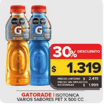Gatorade isotonica varios sabores