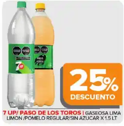 Carrefour Maxi 7 up/ paso de los toros | gaseosa lima limon / pomelo regular / sin azucar oferta