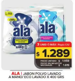 Carrefour Maxi Ala jabon polvo lavado a mano eco lavado oferta