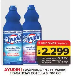 Carrefour Maxi Ayudin lavandina en gel varias fragancias oferta