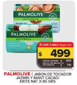 Carrefour Maxi Palmolive jabon de tocador jazmin y mant cacao/ krite nat oferta