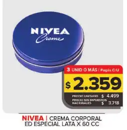 Carrefour Maxi Nivea crema corporal oferta