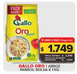 Carrefour Maxi Gallo oro arroz parboil bolsa oferta