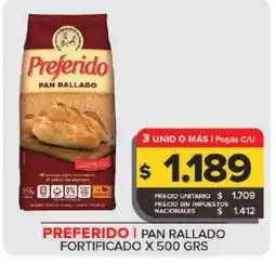 Carrefour Maxi Preferido pan rallado oferta