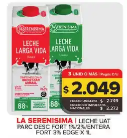 Carrefour Maxi La serenisima leche uat oferta
