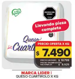 Carrefour Maxi Marca lider queso cuartirolo oferta
