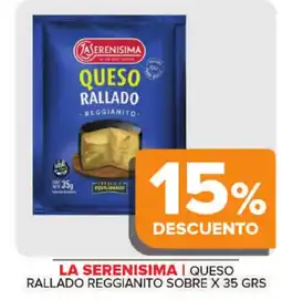 Carrefour Maxi La serenisima queso rallado reggianito oferta
