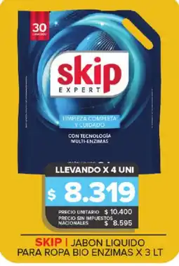 Carrefour Maxi Skip jabon liquido para ropa bio enzimas oferta