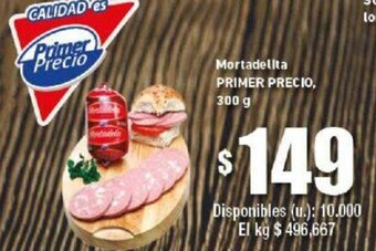 Cooperativa Obrera Mortadelita Primer Precio, 300 g oferta