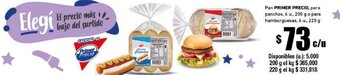 Cooperativa Obrera Pan Primer Precio, Para Panchos, 6 u., 200 g o Para Hamburguesas, 4 u., 220 g oferta